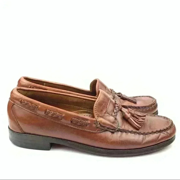 Allen Edmonds Carthage mens tassel loafers size 7.5 D brown leather main image 10